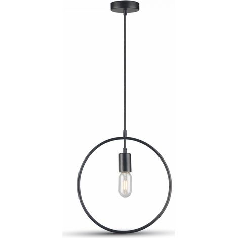TRADE SHOP - Lampadario Metallo Con Cerchio Tondo Elegante A Sospensione Design Moderno 7322 -