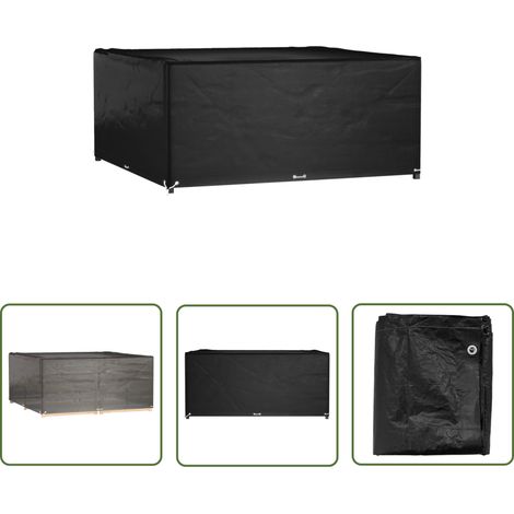 The Living Store Housse de salon de jardin 16 œillets 205x205x90 cm carré - Housses De Meubles D'extérieur - Housse De Jardin - Protection Mobilier Extérieur - Housse Rotin - Housse Anti Uv (1/5)
