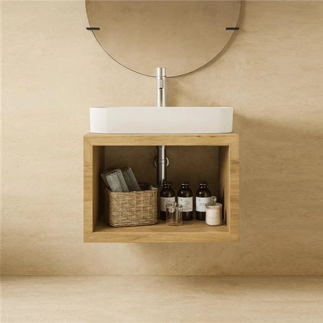 Exagonshop Mobile bagno Rovere Farnia 60x50 Thema con Lavabo (1/5)
