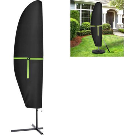Parasol Protective Cover, New 420D Parasol Cover with Telescopic Pole and Buckle, Windproof, Anti-UV, to Protect Outdoor Parasols (280 x 30/81/46 cm) (1/5)