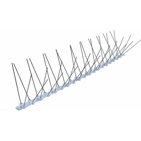 Edelstahl Vogelabwehr 2-reihig - 5 Meter - Metall Vogelspikes Tauben Abwehr für Balkon Dach und Fenster