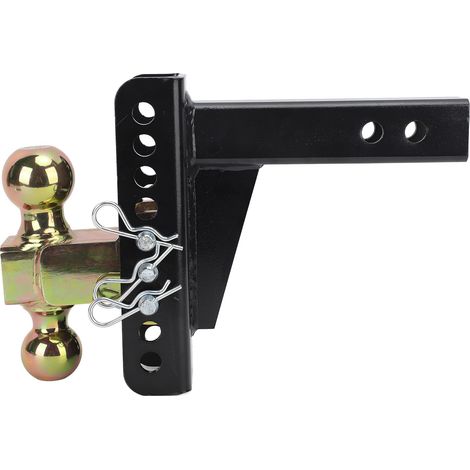 Support de boule d'attelage 45900 6 pouces de descente noir 14000 lbs réglable kit d'attelage remorque pour récepteur 2 pouces (1/5)