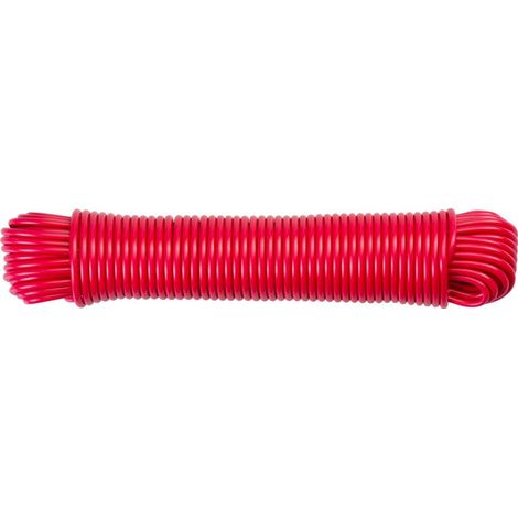 Wäscheleine Cloth-Line L-20 m/4 mm, PVC, rot (1/2)