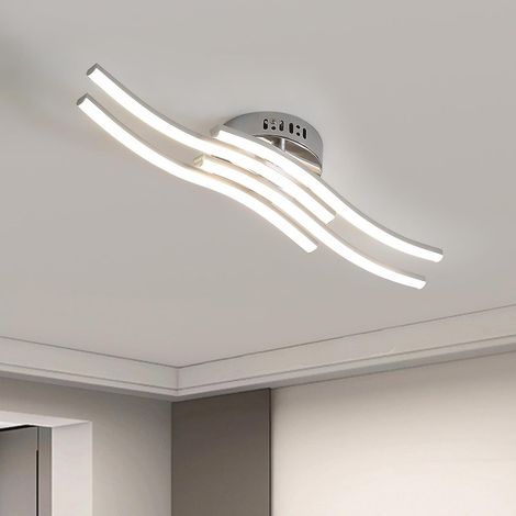GOECO LED Ceiling Light, Wave-Shaped Suspension Lamp, Neutral White Light 4000K, Integrated LED 24W 2000 Lumen, Modern Chandelier for Living Room or Kitchen