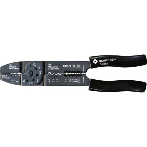 Bernstein Tools for Electronics 3-0856 Crimpzange Isolierte Kabelschuhe, Unisolierte Kabelschuhe 1