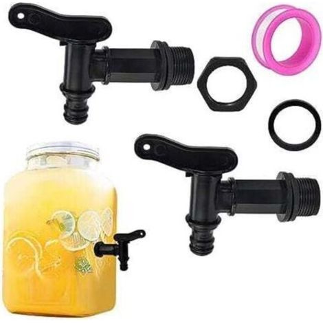 3/4-Zoll-Regenwassertankhahn, Kunststoff-Wassertankhahn, Wassersammler, Wasserhahn, 2er-Pack (1/4)