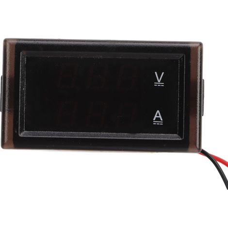 Voltmètre numérique DC 4-30V avec afficheur LED double écran, ampèremètre de tableau digital, mesure tension et courant, panneau de contrôle précis. (1/5)