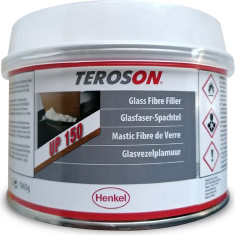 Mastic choucroute professionnel polyester fibre de verre 1.8Kg – Réparation renforcée pour métal et aluminium – Imperméable et ponçable – Teroson
