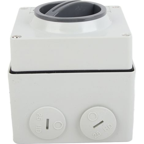 Wasserdichter Außenschalter mit Trennfunktion, staubdicht, Drehschalter mit Ein/Aus-Anzeige, 250 V (4P40A) (1/5)