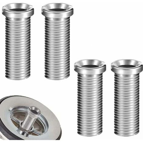Vis de fixation pour panier d’évier – Vis creuses en acier inoxydable 30 mm, argent, lot de 4