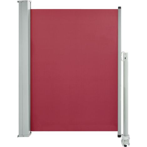 Tenda da sole parasole laterale retrattile per patio giardino terrazza balcone schermo di protezione visiva 100 x 300 cm rosso 020007188