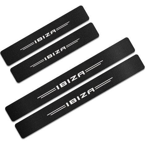 (Pour Ibiza) pour Seat Arona Ateca Toledo Ibiza Leon Alhambra Altea Arosa Cordoba Exeo Mii Tarraco motif en fibre de carbone autocollants de seuil de porte de voiture (1/3)