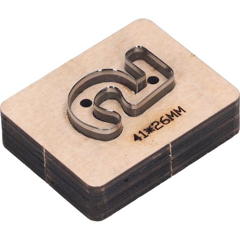 Découpe Emporte-Pièce Chiffre 5, 41x26mm, Moule Acier pour Découpe Papier Carton DIY, Gabarit Taille Unique, Outil de Découpe Manuel (1/5)