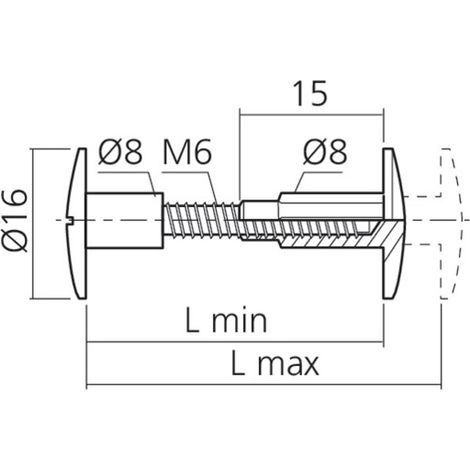 TORNILLO DE FIJACIÓN M6 BLANCO PARA APRIETE 34 43MM - GRUPO LMC - VIS3832BL