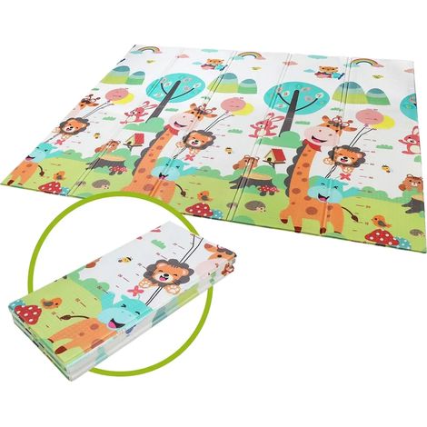 Tapis de jeu, mousse non toxique, design pliable, Conception 2, 180x160cm (1/2)