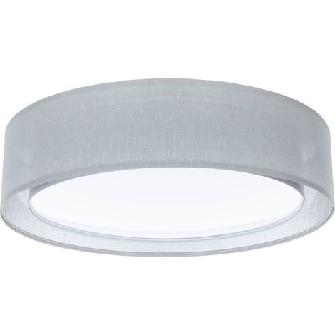 Plafonnier tissu double couche lumière douce et uniforme - Ø 50 cm - H16 cm (1/5)