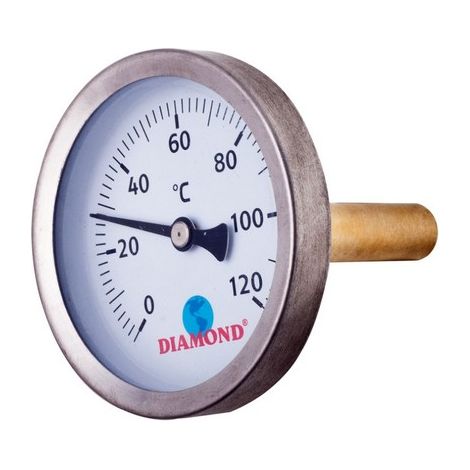 Thermomètre ŚR 63MM 0-120C, TYŁ-GW 1/2' - D419-P.63-12 (1/2)