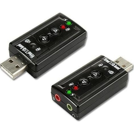 Adaptateur USB-audio Connectland AD-USB-TO-AUDIO-MIN - Noir (1/3)
