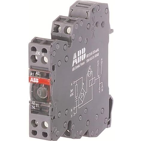 RBR121A-60-230Vuc Relais d'Interface R600 1C/O,A1-A2 230VAC/DC,250V/10Ma-6A,Led 1SNA645520R0300 ABB 064552003