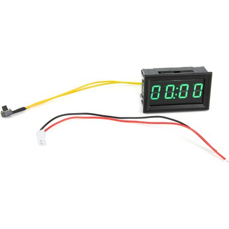 Orologio da cruscotto per auto, orologio digitale elettronico a LED luminoso per auto, accessorio decorativo per auto (verde)
