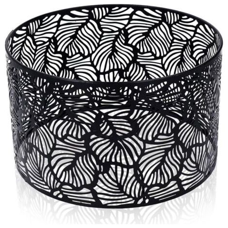 Abat-Jour pour Ampoules E14 E27 25 x 16 cm Noir Abat-Jour Tambour Universelle Moderne Lampe de Dissipation Thermique (1/5)