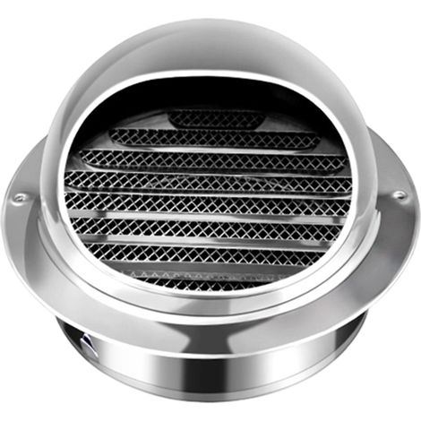 1 Grille de ventilation, Diamètre 150mm, Acier inoxydable 304, Avec moustiquaire intégrée, Pour hotte murale cuisine (1/5)