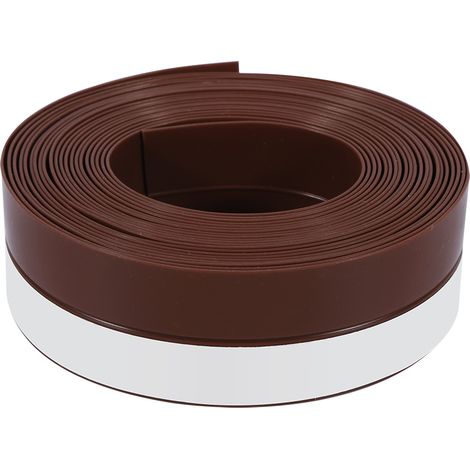 5 Meters Long Silicone Rubber Draught Excluder Strip Window Door Sealing Strip Tape Brown