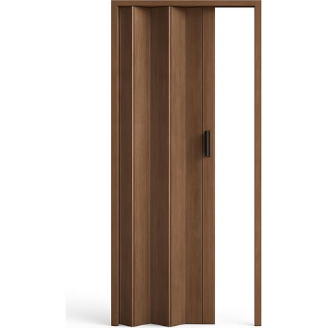 Legno Scuro Venato Premium Porta a Soffietto Magnetica Scorrevole