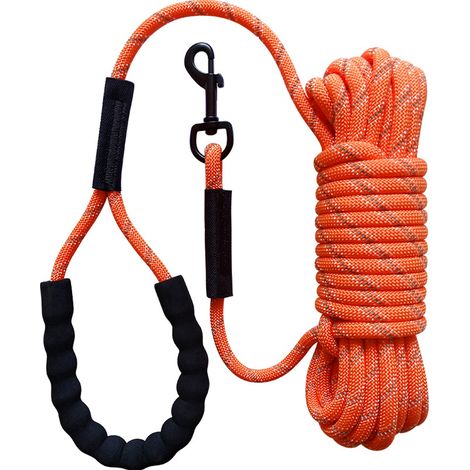 Correa para perros, nailon reflectante, largo alcance, entrenamiento, senderismo, camping, todas las razas (1/5)