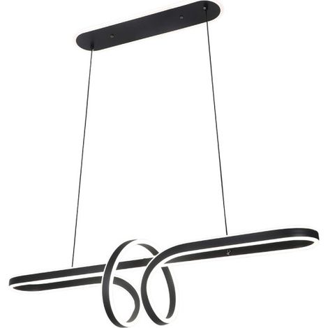 Colgante Nantes Negro 122w 3000-4000-6000k Regx100 X25cm 9760lm C/remoto Y Reg.intensidad