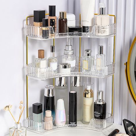 Rack De Rangement Pour Produits De Beauté - Rotation 360° - Pour Coin De Salle De Bains Ou Chambre - Capacité 30 Flacons De Vernis À Ongles - 1 Pièce (1/3)