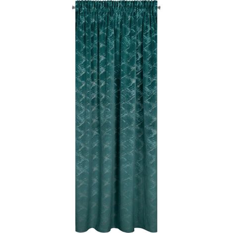 Rideau Adria prêt à l'emploi sur ruban, 140x270 cm, turquoise foncé (1/4)