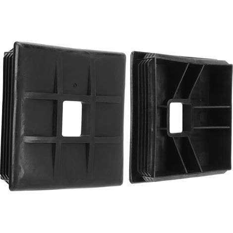 Lot de 2 bouchons carrés de 10 cm (4 pouces) en ABS pour tuyaux d'évacuation dissimulés, destinés aux camping-cars et caravanes. (1/5)