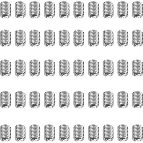 Lot de 50 inserts filetés US 6-322.5D pour réparation de filetages, visserie de perçage, douilles de raccord pour outils de bricolage (1/5)