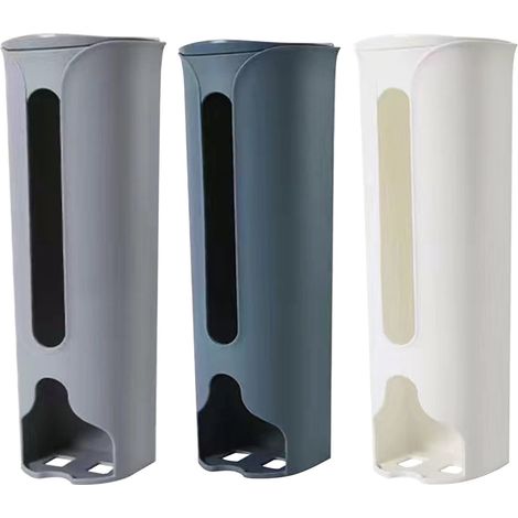 3-teiliger, wandmontierter Plastiktütenhalter, Müllbeutelrollenhalter, Halter für unter die Spüle, Hängeaufbewahrung für Einkaufstüten über der Schranktür.