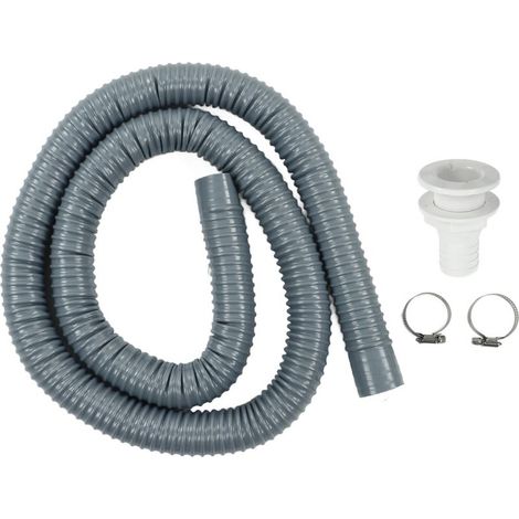 Tuyau de pompe de cale, débit rapide, gris, Flexible, étanche, résistant au vieillissement, Kit d'installation marine pour sorties 1-1/2 pouces (1/5)