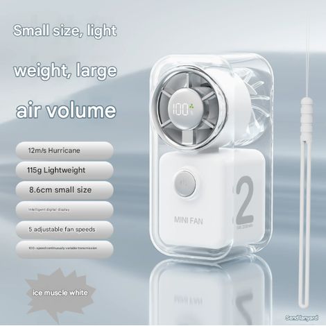 Filiyano-Mini ventilateur portable rechargeable à main, 100 vitesses, ventilation puissante pour la maison et le bureau.