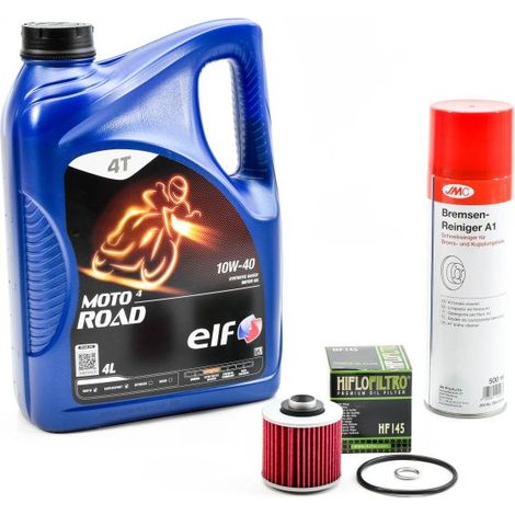 Kit Entretien Vidange Standard pour YAMAHA SR 400 de 2014 à 2016 - ELF MOTO 4 ROAD 10w40 4L