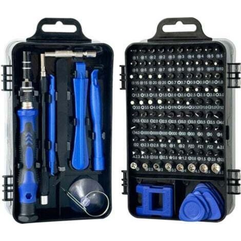 [JAMAIS UTILISÉ] 115 en 1 Mini jeu de tournevis(Bleu) de précision jeu de tournevis de précision pour Machine à laver climatiseur réfrigérateur voiture électrique (1/4)
