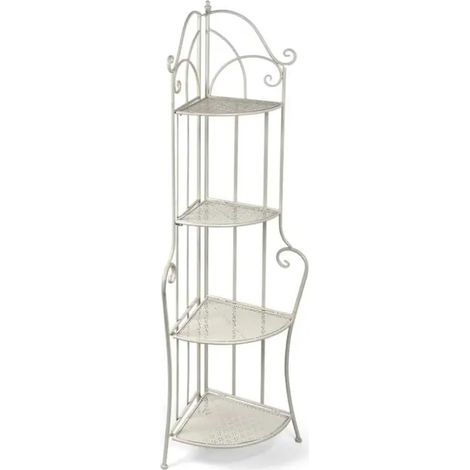 Set aus 2 klappbaren Metallregalen mit 4 Böden 33x33x166
