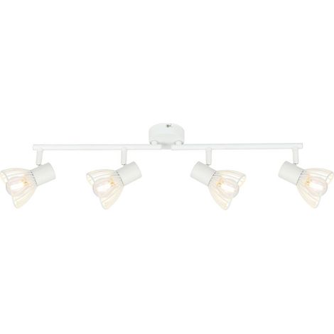 BRILLIANT Lampe Elhi Spotrohr 4flg weiß 4x D45, E14, 40W, geeignet für Tropfenlampen (nicht enthalten) Köpfe schwenkbar / Arme drehbar (1/2)