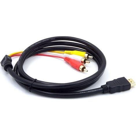 Câble HDMI vers RCA - STRAßE TECH - 1,5m - HDMI mâle - 3 RCA mâle - Adaptateur vidéo (1/4)