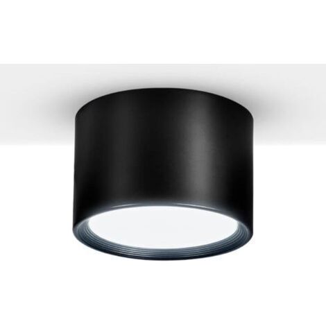 Spot plafond LED Noir Blanc Chaud 6000K 12W Luminaire Plafonnier salon salle à manger cuisine couloir chambre Φ8,5CM (1/5)