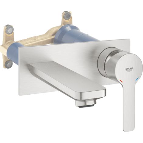 GROHE Lineare M Supersteel grifo para lavabo de pared + cuerpo empotrado