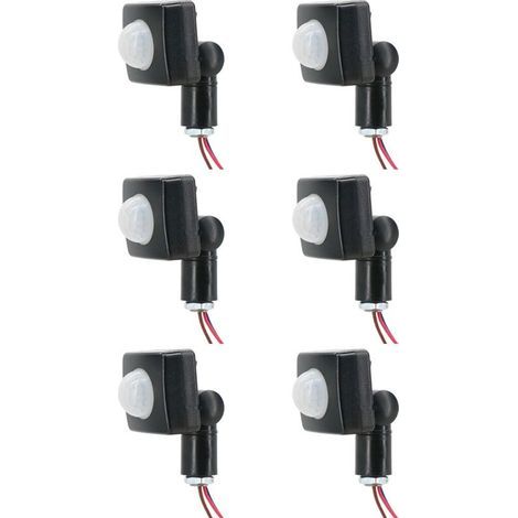 6X 220V Capteur Infrarouge Du Corps Humain Capteur de Corps Infrarouge Interrupteur LED Lumière D'Inondation PIR Capteur de Mouvement Réglable (1/5)
