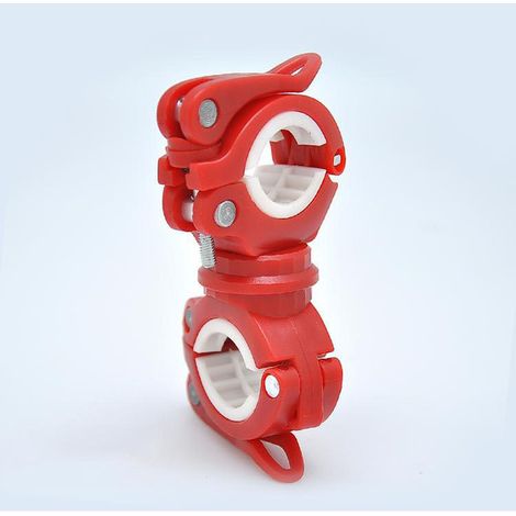 Lot de 2 lampes de poche pour vélo, support pour lampe de poche pour vélo, support pour lampe de poche pour vélo, rouge (1/5)