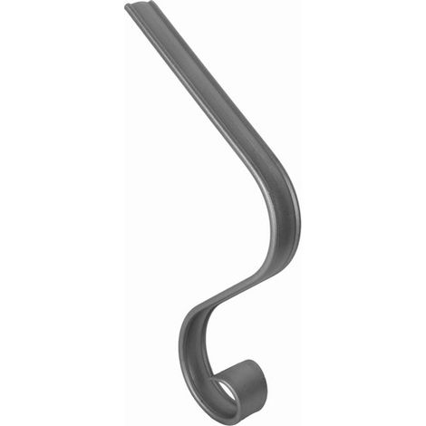 Crosse pour main courante pleine lisse rainurée - Hauteur 180mm Largeur 40mm épaisseur 80mm - Fer forgé - À souder - DECO FER FORGE