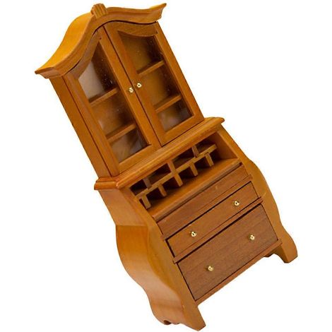Petite bibliothèque avec meuble en bois brun, idéale pour la décoration. (1/5)
