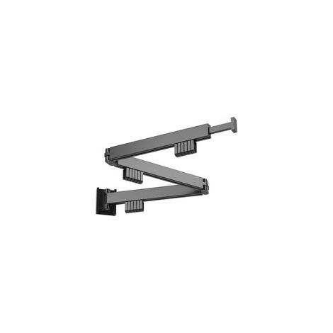 Porte-manteau pliable, alliage d'aluminium, 3 volets, sans trous, noir (1/4)