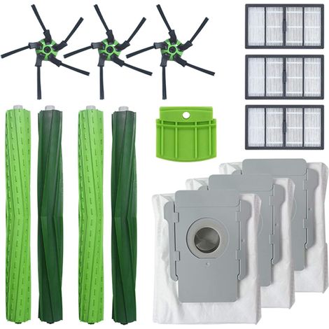 Brosse Cylindrique - Brosse Latérale - Filtre HEPA - Déflecteur - Sac À Poussière - Pour Aspirateur Robot Roomba S9 S9 Plus - Lot De Rechange (1/5)